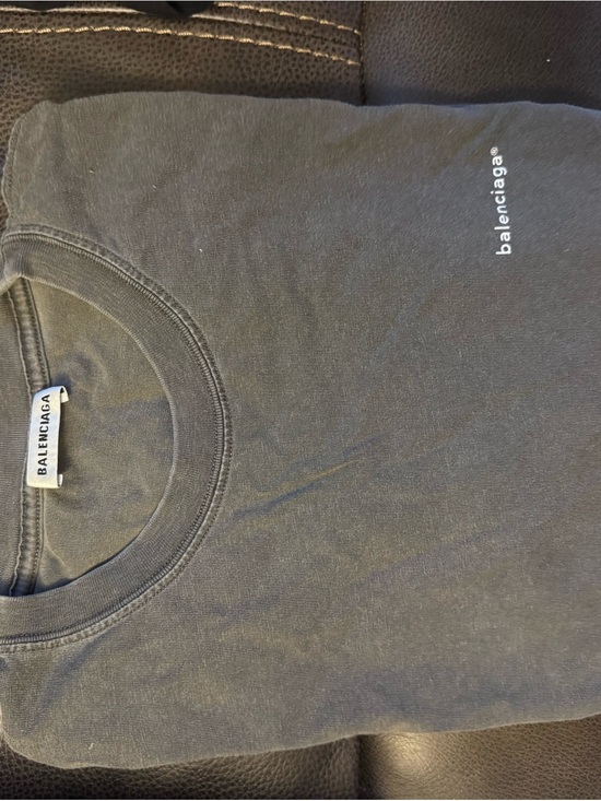 Balenciaga Tops - Balenciaga Black Tee with Small White Logo